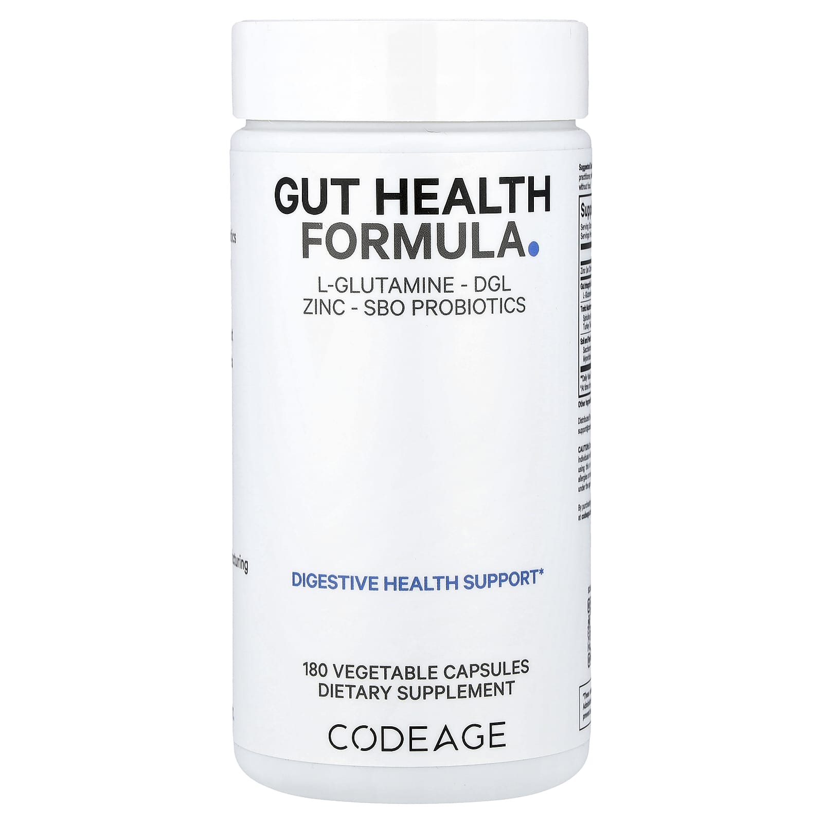 Codeage, Gut Health Formula, 180 Vegetable Capsules UPC 853919008250 | HiLife Vitamins