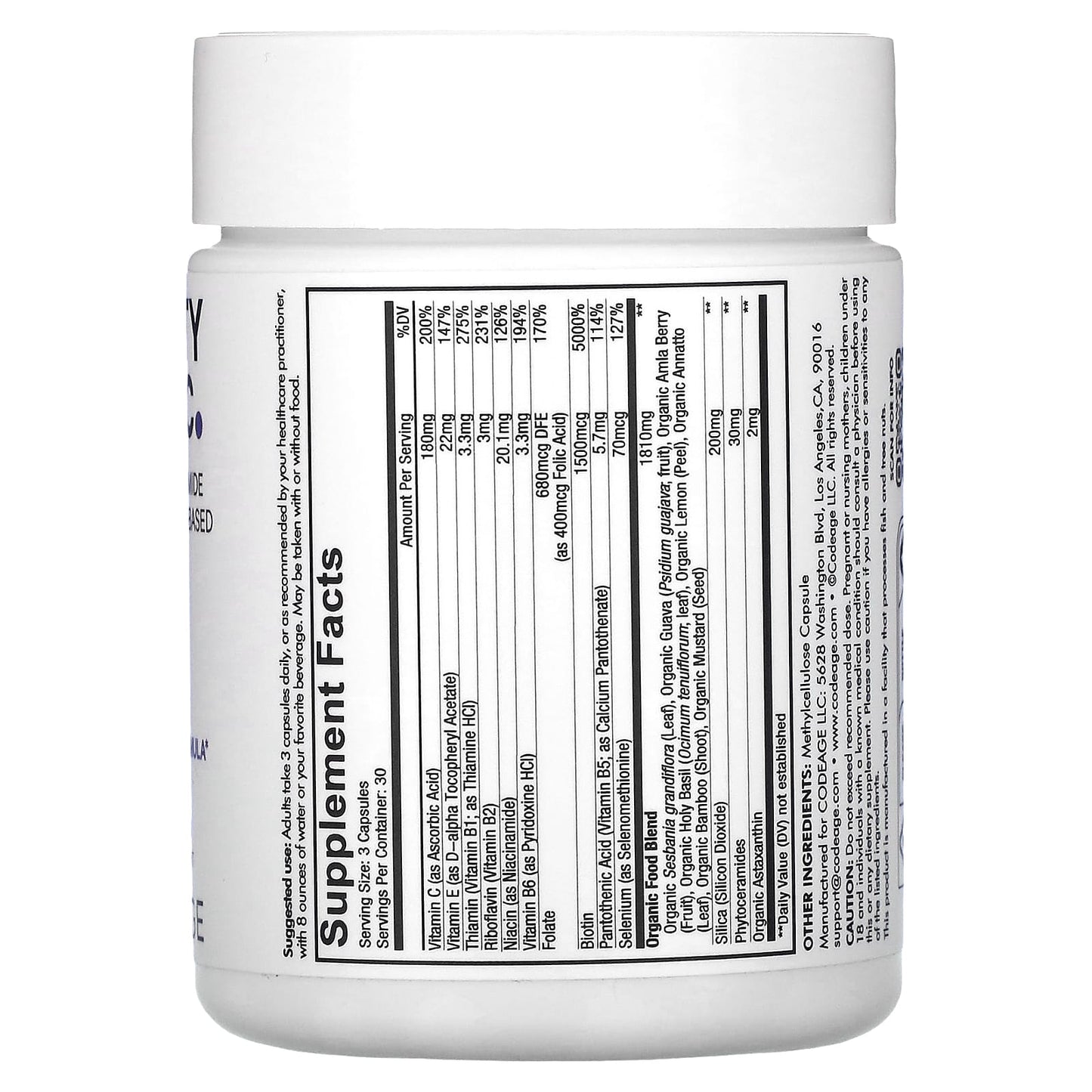 Codeage, Beauty Tonic, 90 capsules UPC 853919008267 | HiLife Vitamins