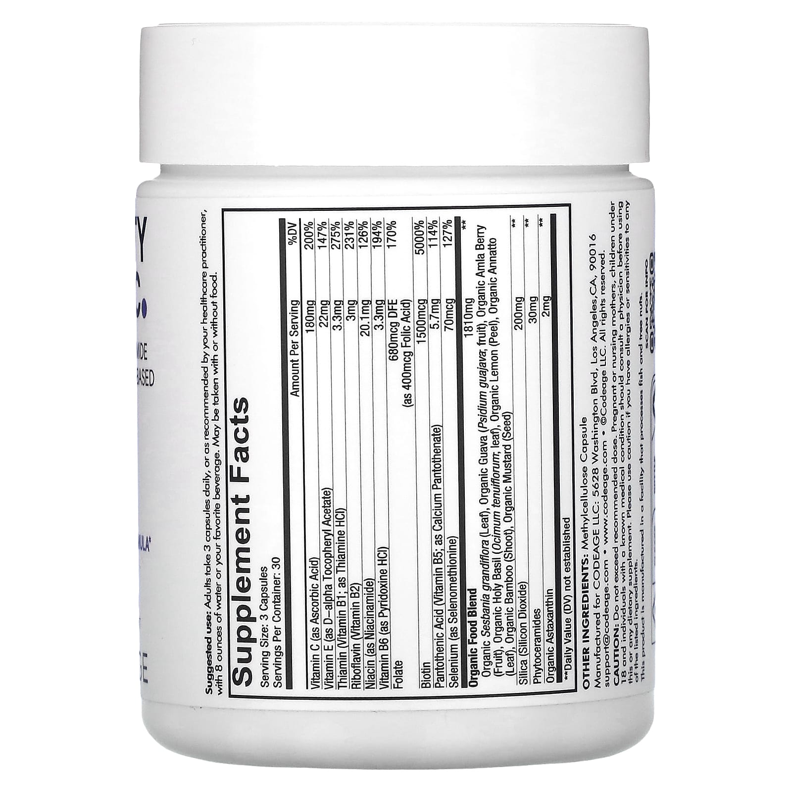 Codeage, Beauty Tonic, 90 capsules UPC 853919008267 | HiLife Vitamins