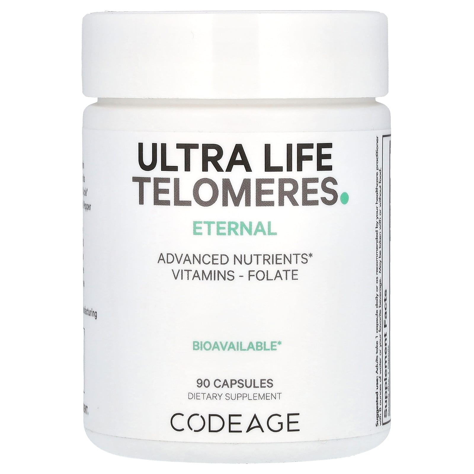 Codeage, Ultra Life Telomeres, 90 Capsules UPC 853919008298 | HiLife Vitamins