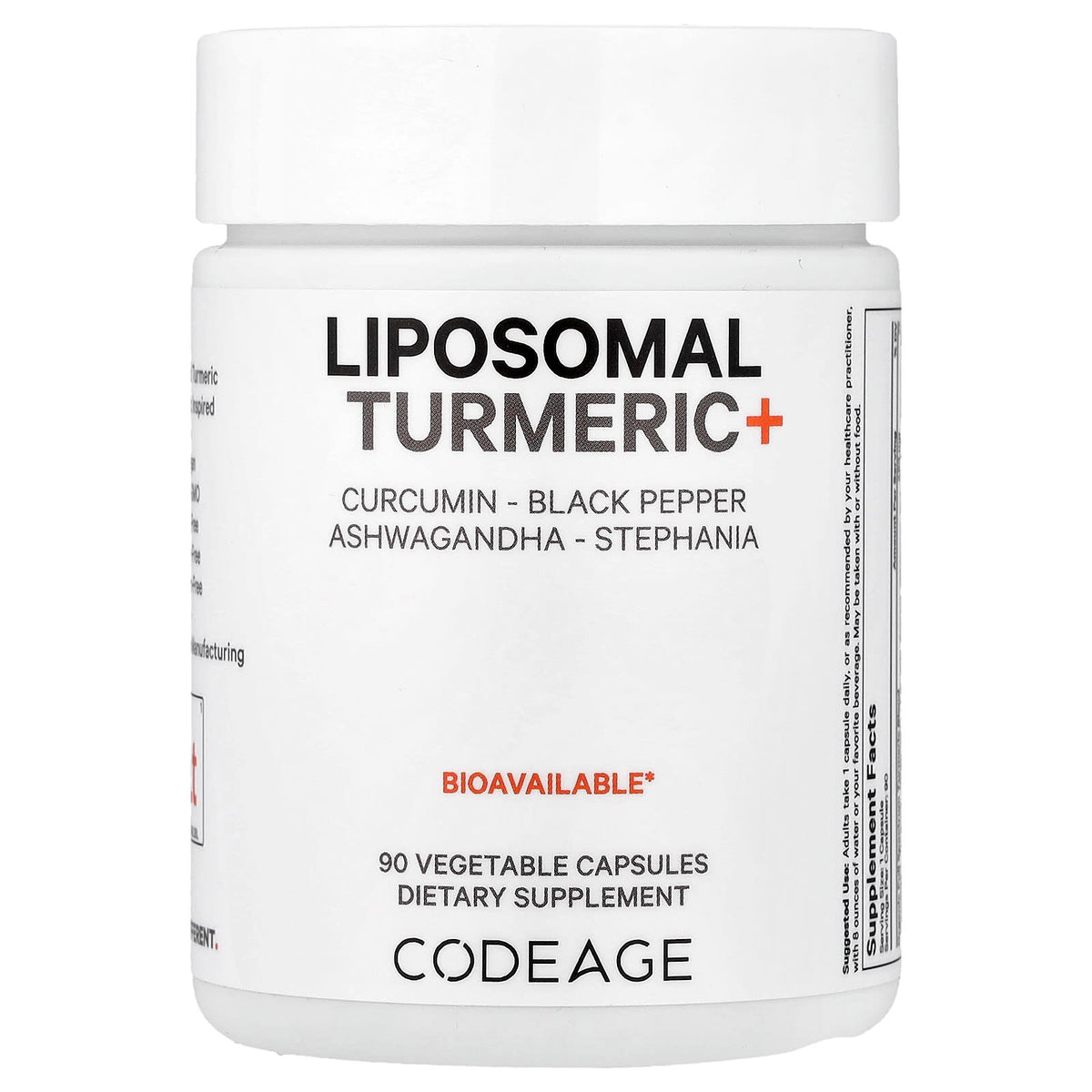 Codeage, Liposomal Turmeric+, 90 Vegetable Capsules UPC 853919008472 | Hilife Vitamins