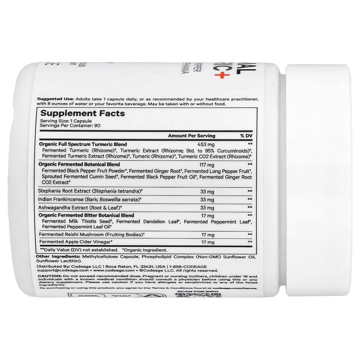 Codeage, Liposomal Turmeric+, 90 Vegetable Capsules UPC 853919008472 | Hilife Vitamins