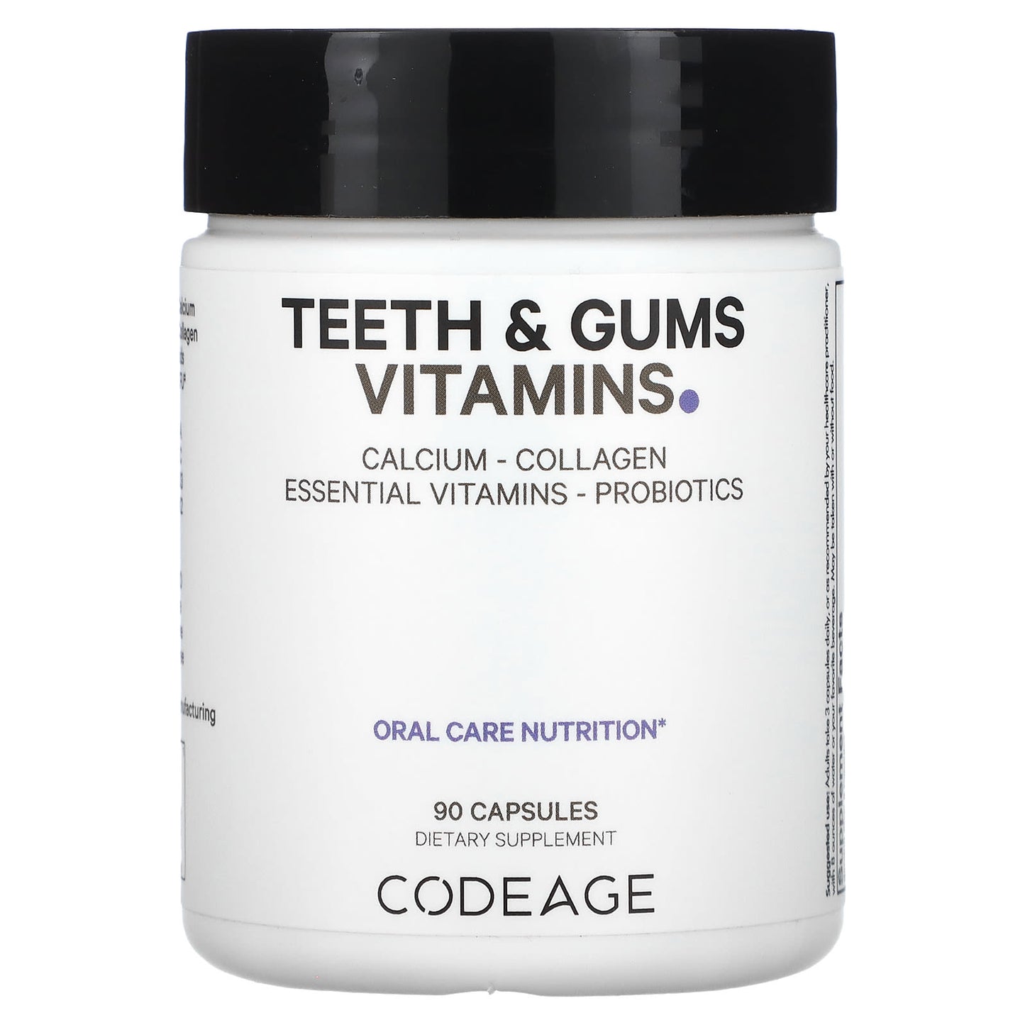 Codeage, Teeth & Gums Vitamins, Oral Care Nutrition, 90 capsules UPC 853919008489 | HiLife Vitamins