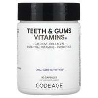 Codeage, Teeth & Gums Vitamins, Oral Care Nutrition, 90 capsules UPC 853919008489 | HiLife Vitamins