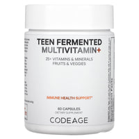 Codeage, Teen Fermented Multivitamin+, 60 capsules UPC 853919008526 | HiLife Vitamins