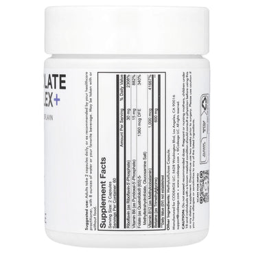 Codeage, Methylfolate B Complex+, 120 capsules UPC 853919008595 | HiLife Vitamins