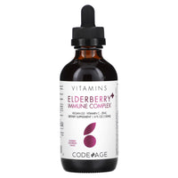 Codeage, Elderberry Vitamins Pro, 4 fl oz (120 ml) UPC 853919008670 | HiLife Vitamins