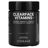 Codeage, Clearface Vitamins+, 90 capsules UPC 853919008748 | HiLife Vitamins