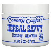 Country Comfort Herbals, Herbal Savvy Comfrey Aloe Vera, 2 Oz UPC 029992001123 | Hilife Vitamins