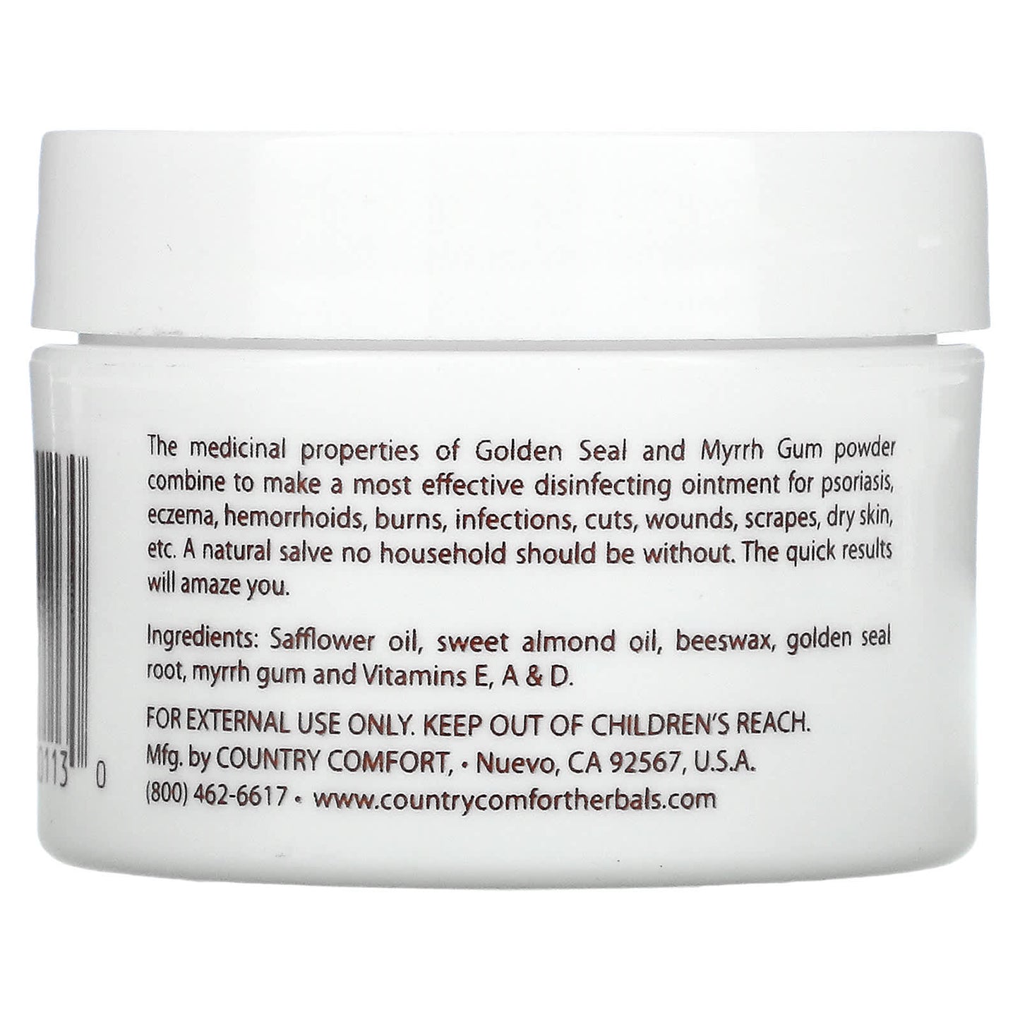 Country Comfort Herbals, GOLDENSEAL MYRRH HERBAL SAVVY, 1 Oz UPC 029992001130 | Hilife Vitamins