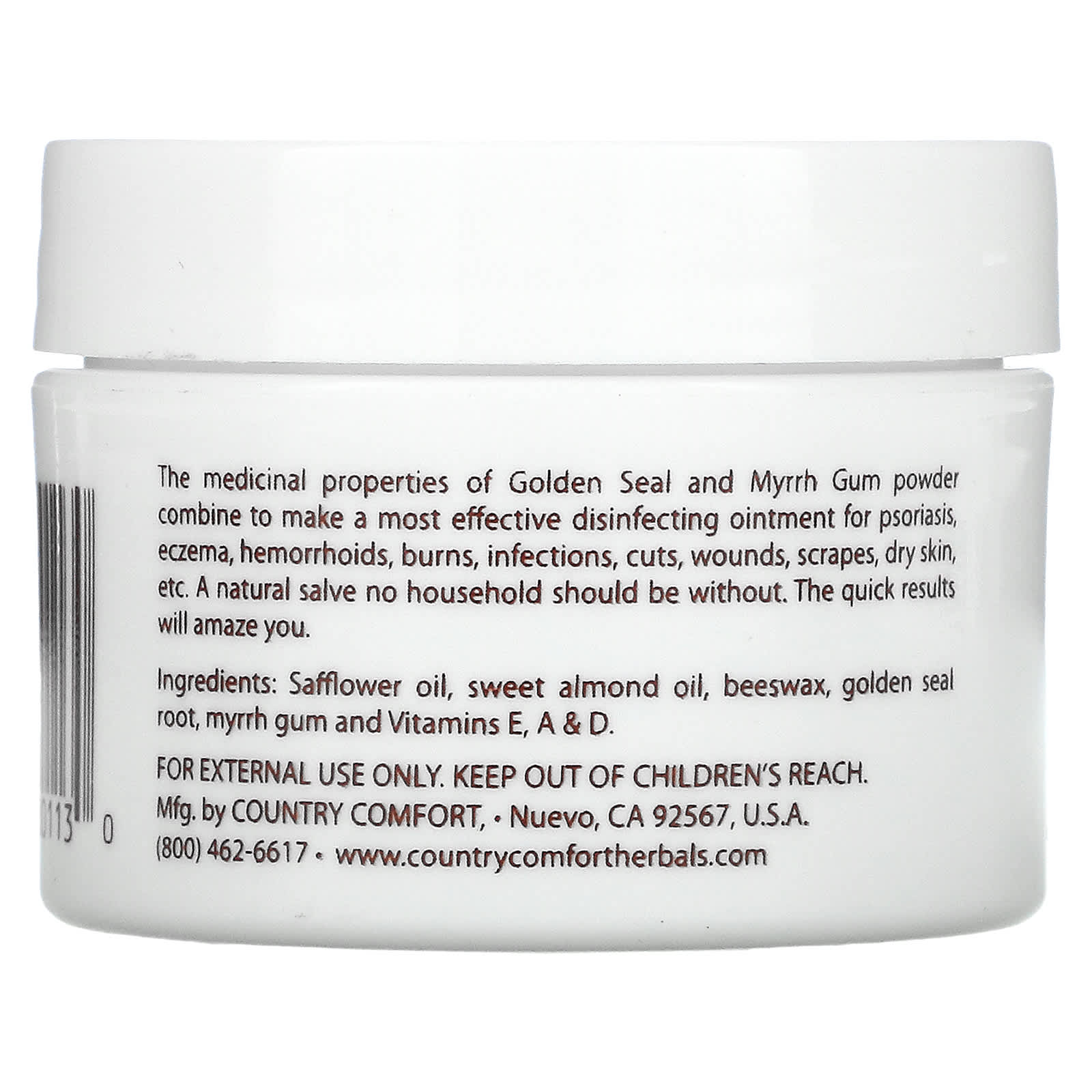 Country Comfort Herbals, GOLDENSEAL MYRRH HERBAL SAVVY, 1 Oz UPC 029992001130 | Hilife Vitamins