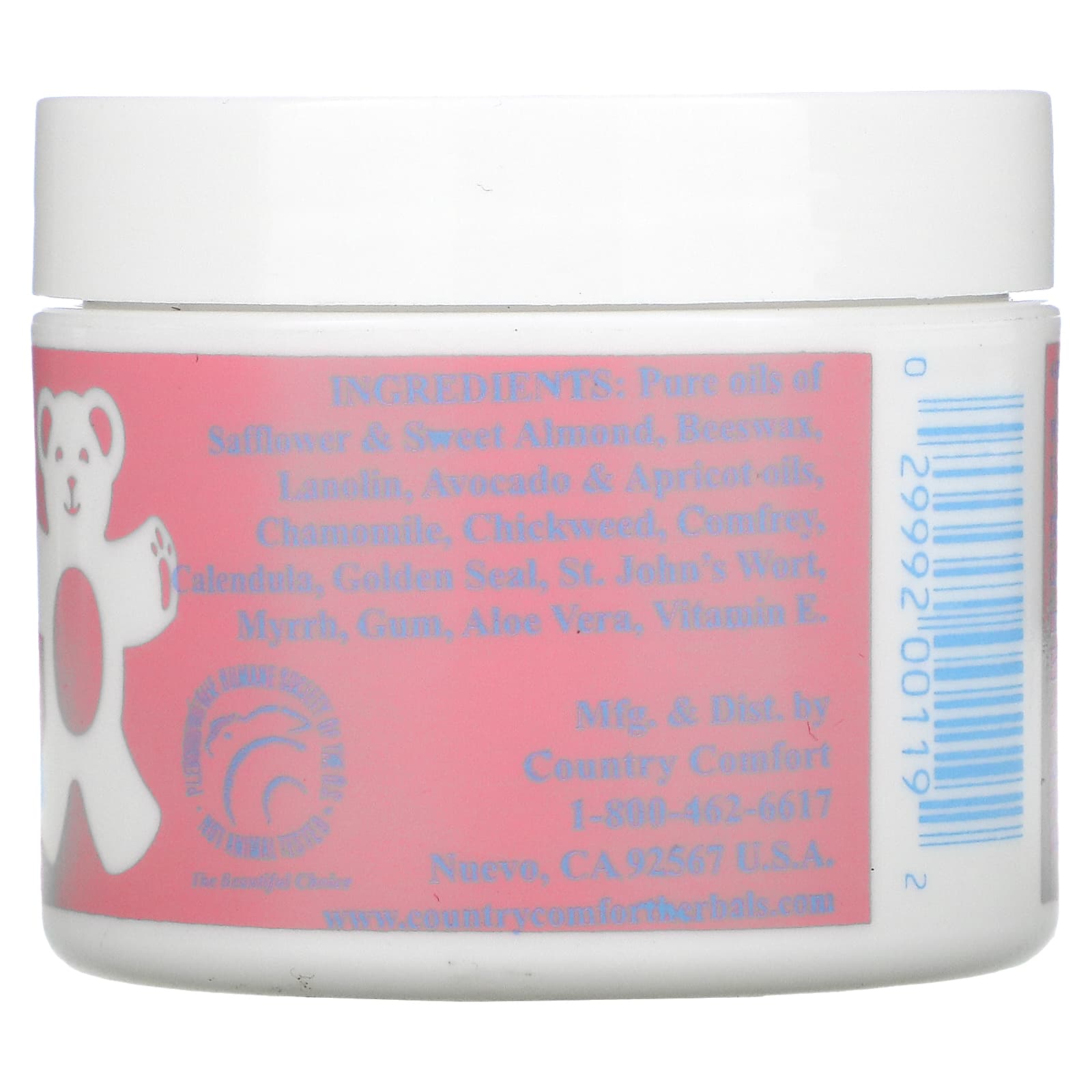 Country Comfort Herbals, Baby Creme Regular, 2 Oz UPC 029992001192 | Hilife Vitamins