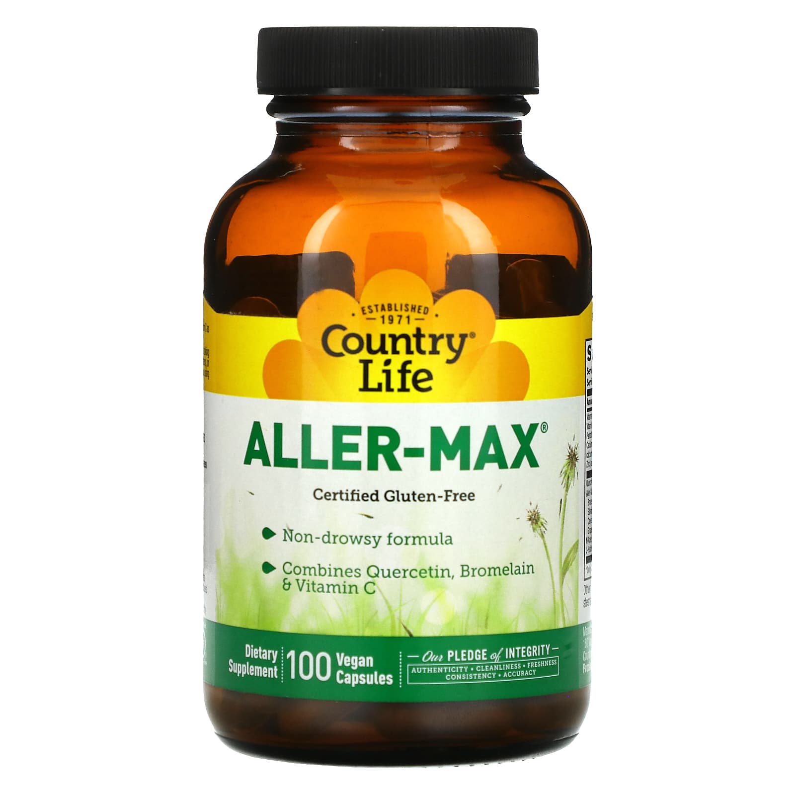 Country Life, Aller-Max®, 100 Vegan Capsules UPC 015794016106 | Hilife Vitamins