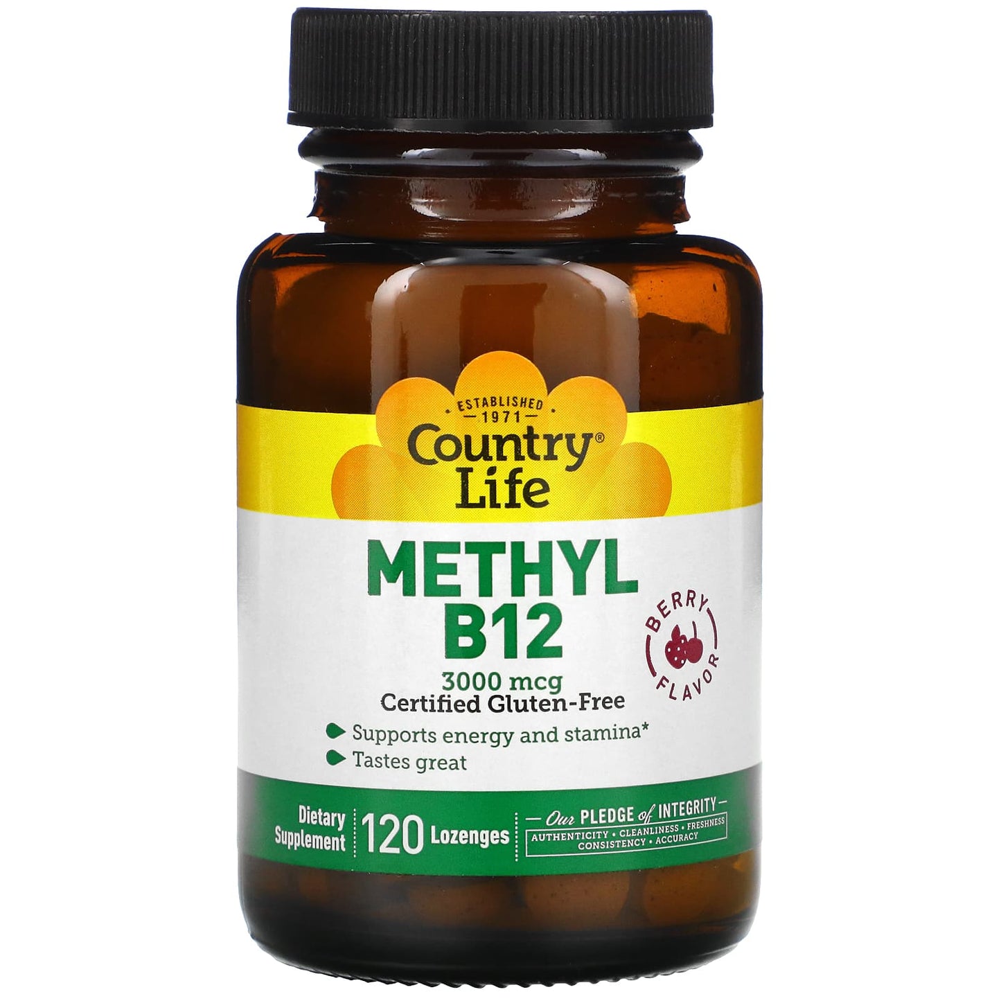 Country Life, Superior B12 Sublingual, 120 Tablets UPC 015794016496 | Hilife Vitamins
