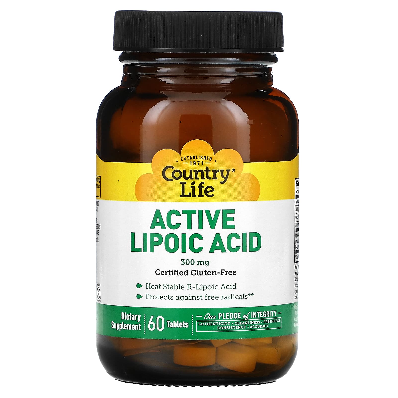 Country Life, Active Lipoic, 60 Tablets UPC 015794016519 | Hilife Vitamins
