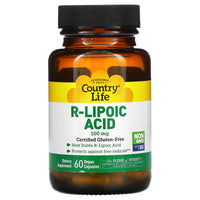 Country Life, R-Lipoic Acid, 100 mg, 60 Vegetarian Capsules UPC 015794016533 | Hilife Vitamins