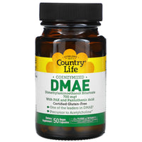 Country Life, Dmae 350 mg, 50 Vegan Capsules UPC 015794016823 | Hilife Vitamins