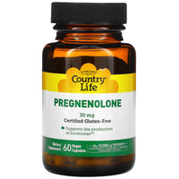 Country Life, Pregnenolone, 30 mg, 60 Vegan Capsules UPC 015794017059 | Hilife Vitamins