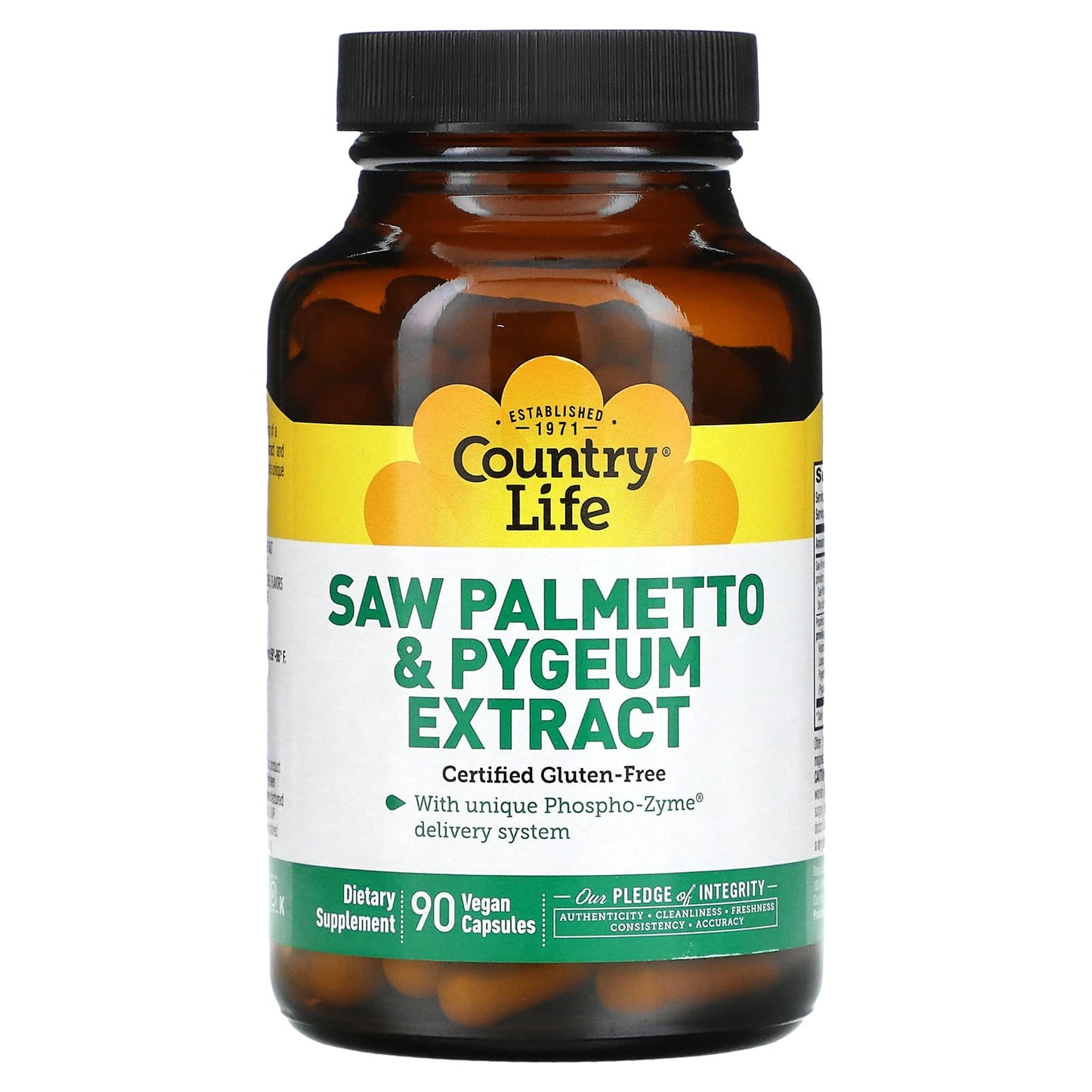 Country Life, Saw Palmetto & Pygeum Extract, 90 Vegetarian Capsules UPC 015794019008 | Hilife Vitamins
