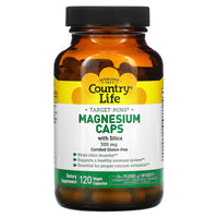 Country Life, Target-Mins, Magnesium Caps with Silica, 300 mg, 120 Capsules UPC 015794024750 | Hilife Vitamins