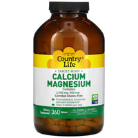 Country Life, Target-Mins Calcium-Magnesium Complex, 360 Tablets UPC 015794024897 | Hilife Vitamins