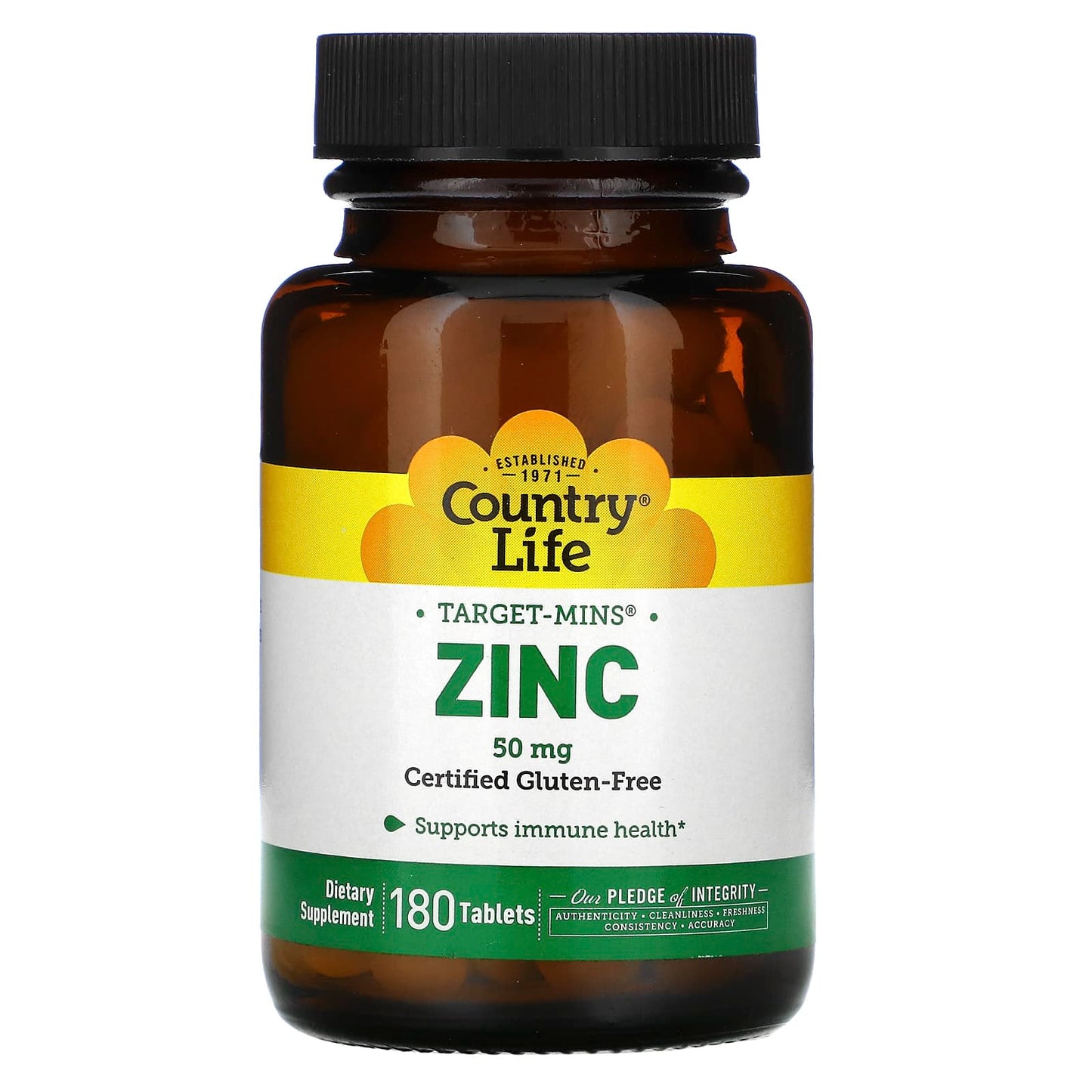 Country Life, Target-Mins Zinc, 50 mg, 180 Tablets UPC 015794025214 | Hilife Vitamins