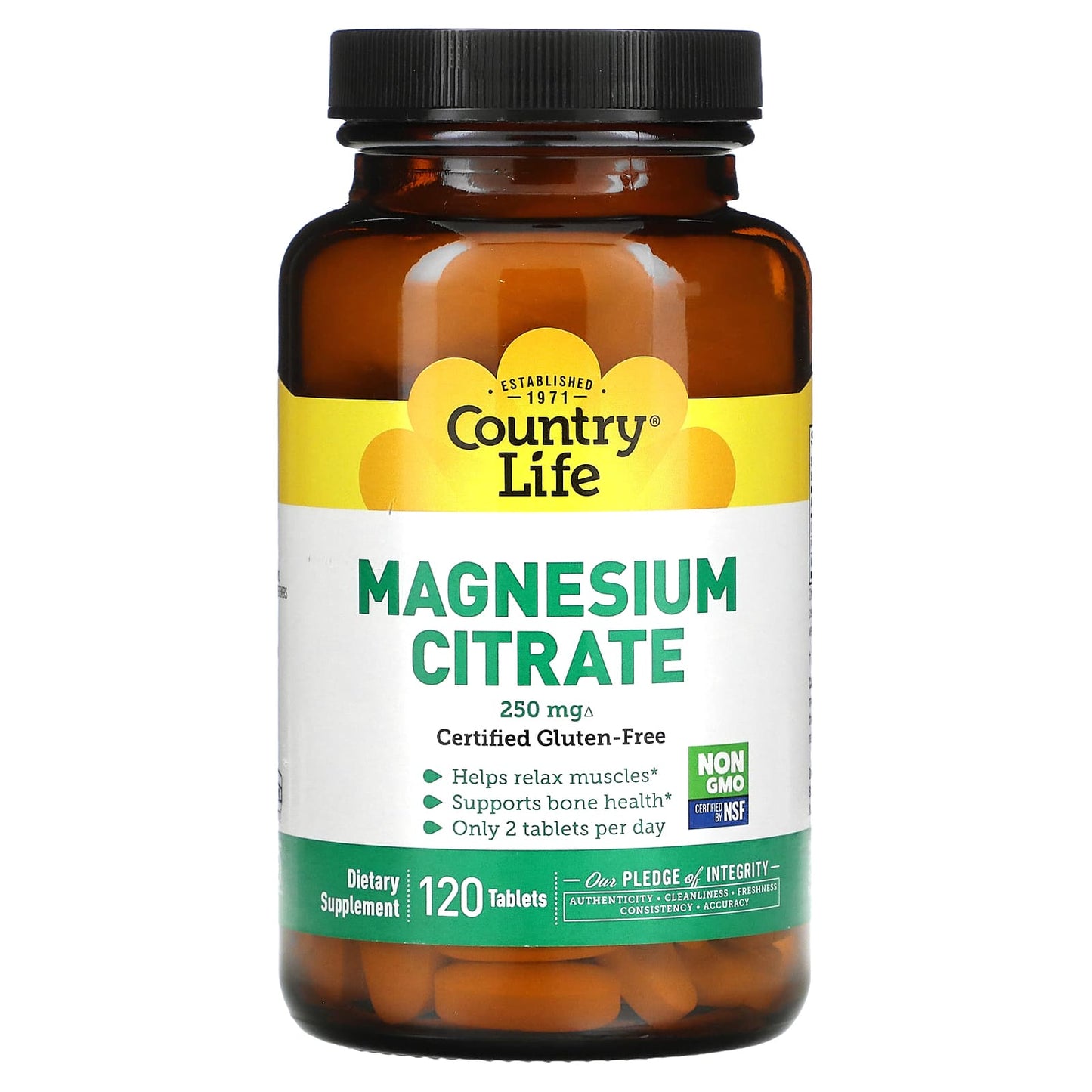 Country Life, Magnesium Citrate, 120 Tablets UPC 015794026877 | Hilife Vitamins