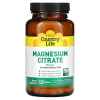 Country Life, Magnesium Citrate, 120 Tablets UPC 015794026877 | Hilife Vitamins