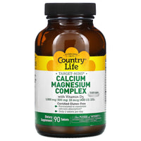 Country Life, Target Min Cal/Mag + D3, 90 Tablets UPC 015794029717 | Hilife Vitamins