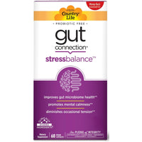 Country Life, Gut Connection®, StressBalance™, 60 Vegan Capsules UPC 015794030119 | Hilife Vitamins