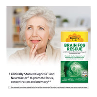 Country Life, Brain Fog Rescue™, 60 Vegan Capsules UPC 015794030218 | Hilife Vitamins