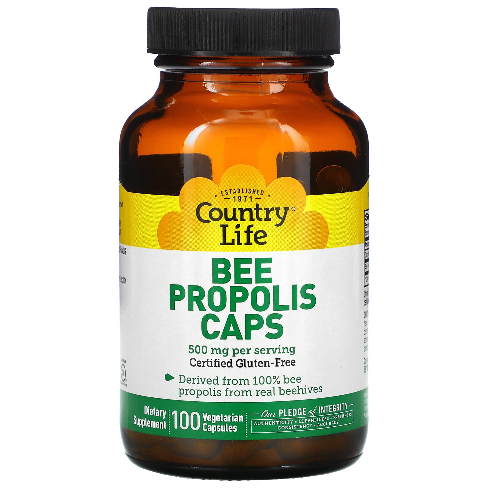 Country Life, Bee Propolis, 100 Capsules UPC 015794031314 | Hilife Vitamins