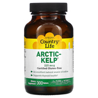 Country Life, Arctic-Kelp, 225 mcg, 300 Tablets UPC 015794041351 | Hilife Vitamins
