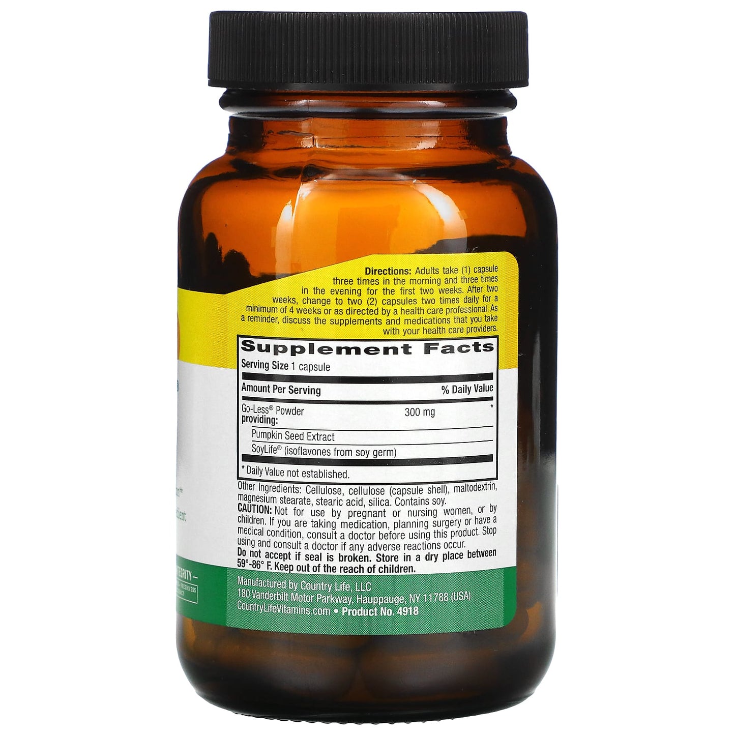 Country Life, Go Less, 60 Vegetarian Capsules UPC 015794049180 | Hilife Vitamins