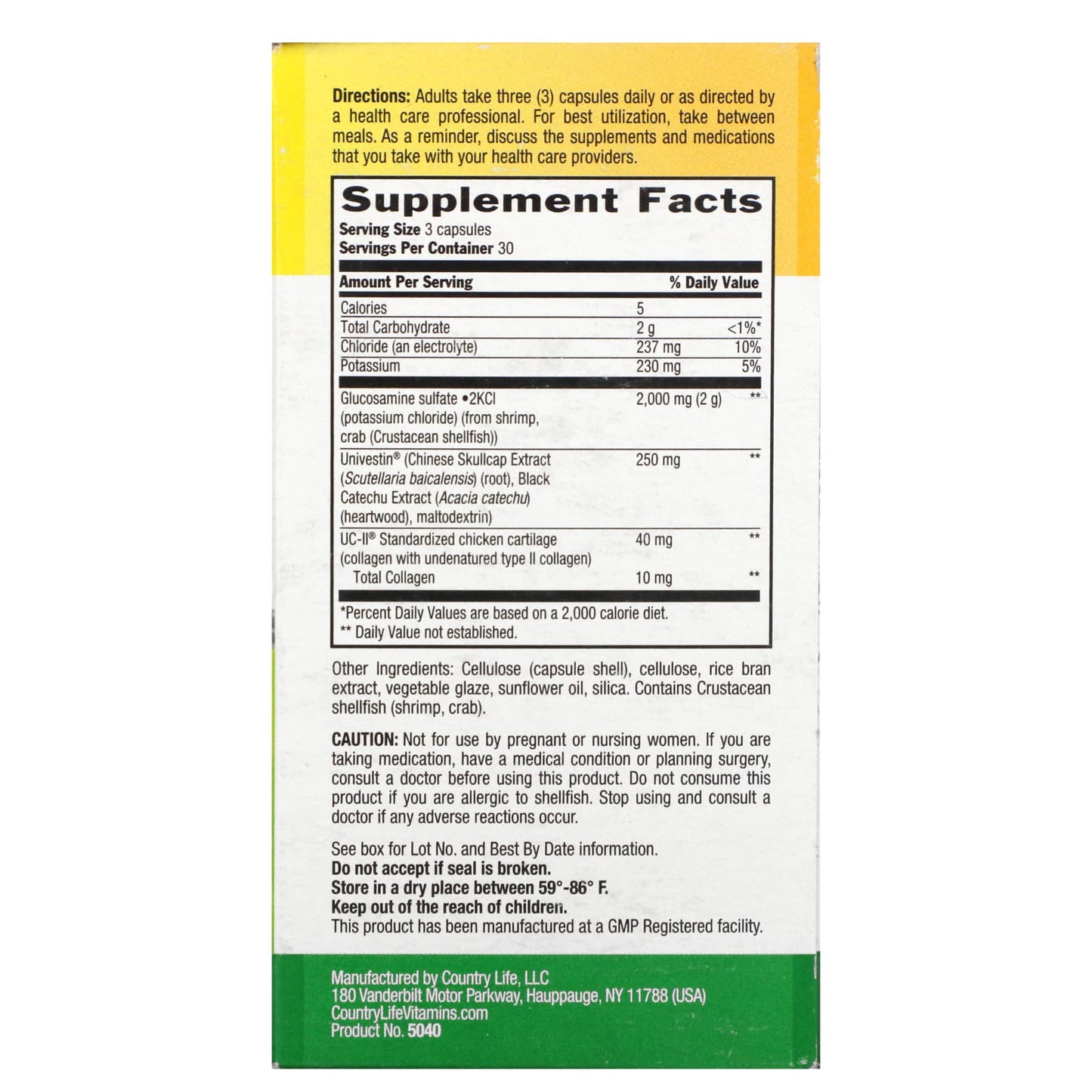 Country Life, Flex Able, 90 Capsules UPC 015794050407 | Hilife Vitamins
