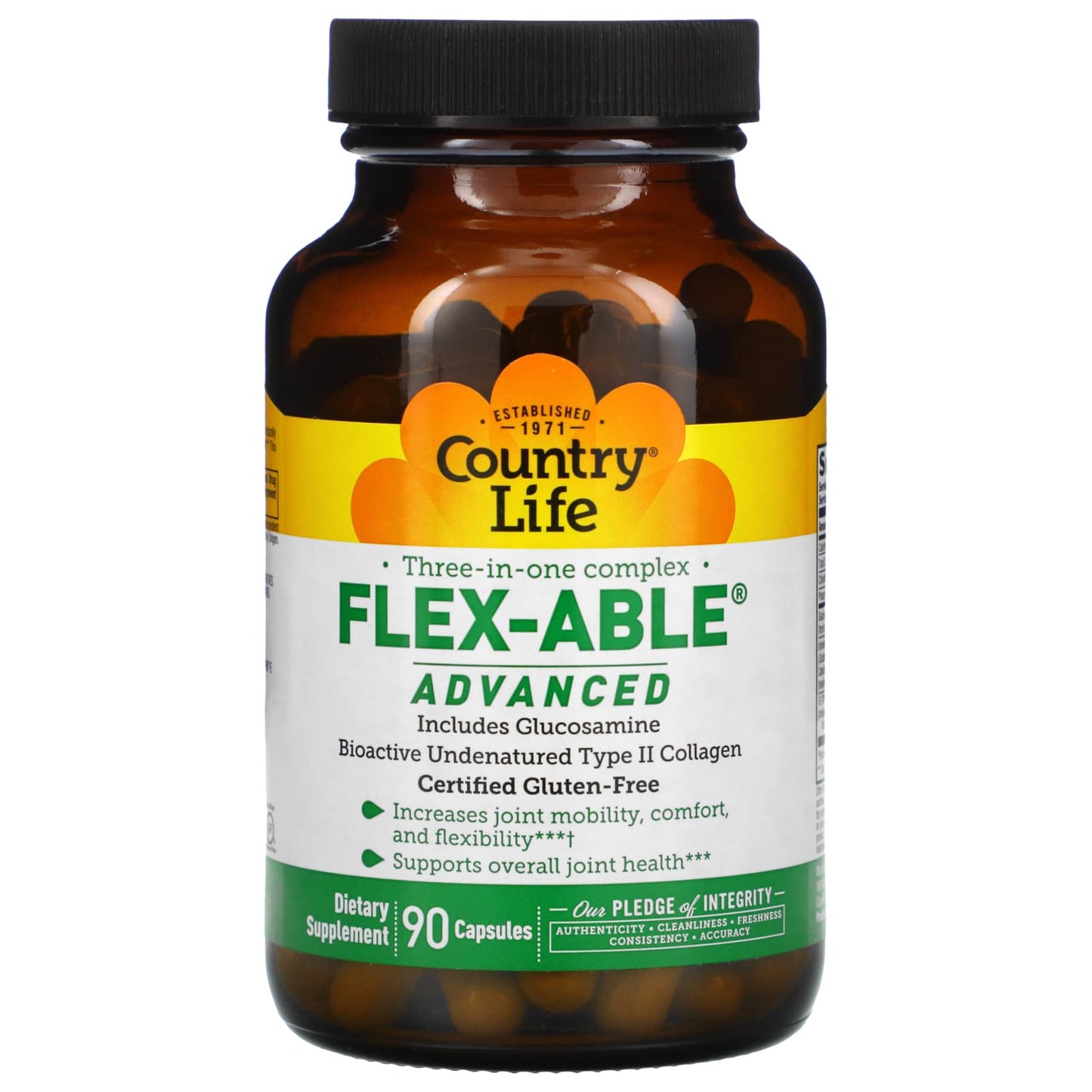 Country Life, Flex Able, 90 Capsules UPC 015794050407 | Hilife Vitamins
