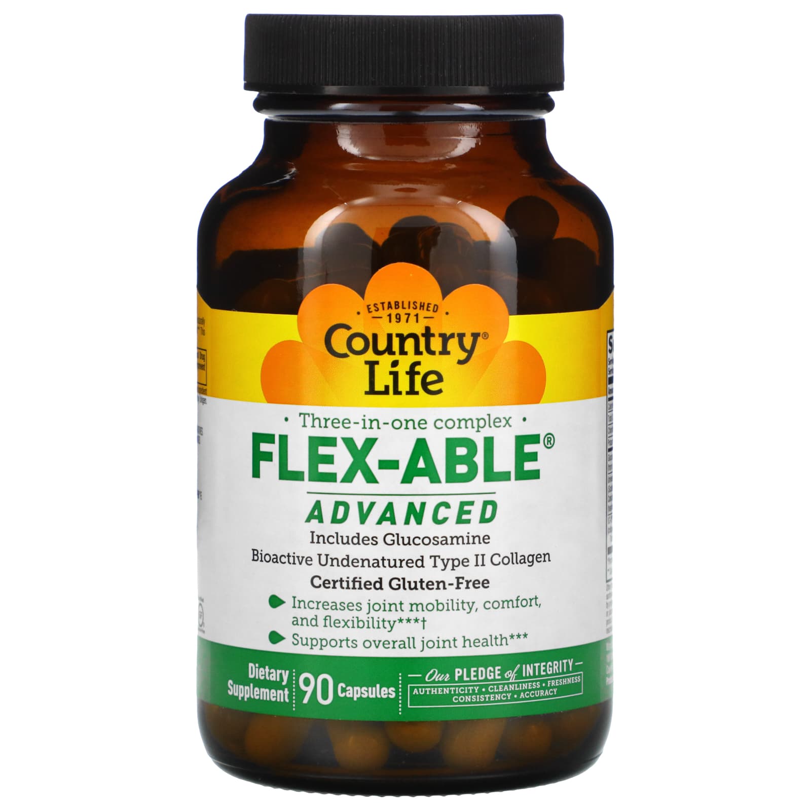 Country Life, Flex Able, 90 Capsules UPC 015794050407 | Hilife Vitamins
