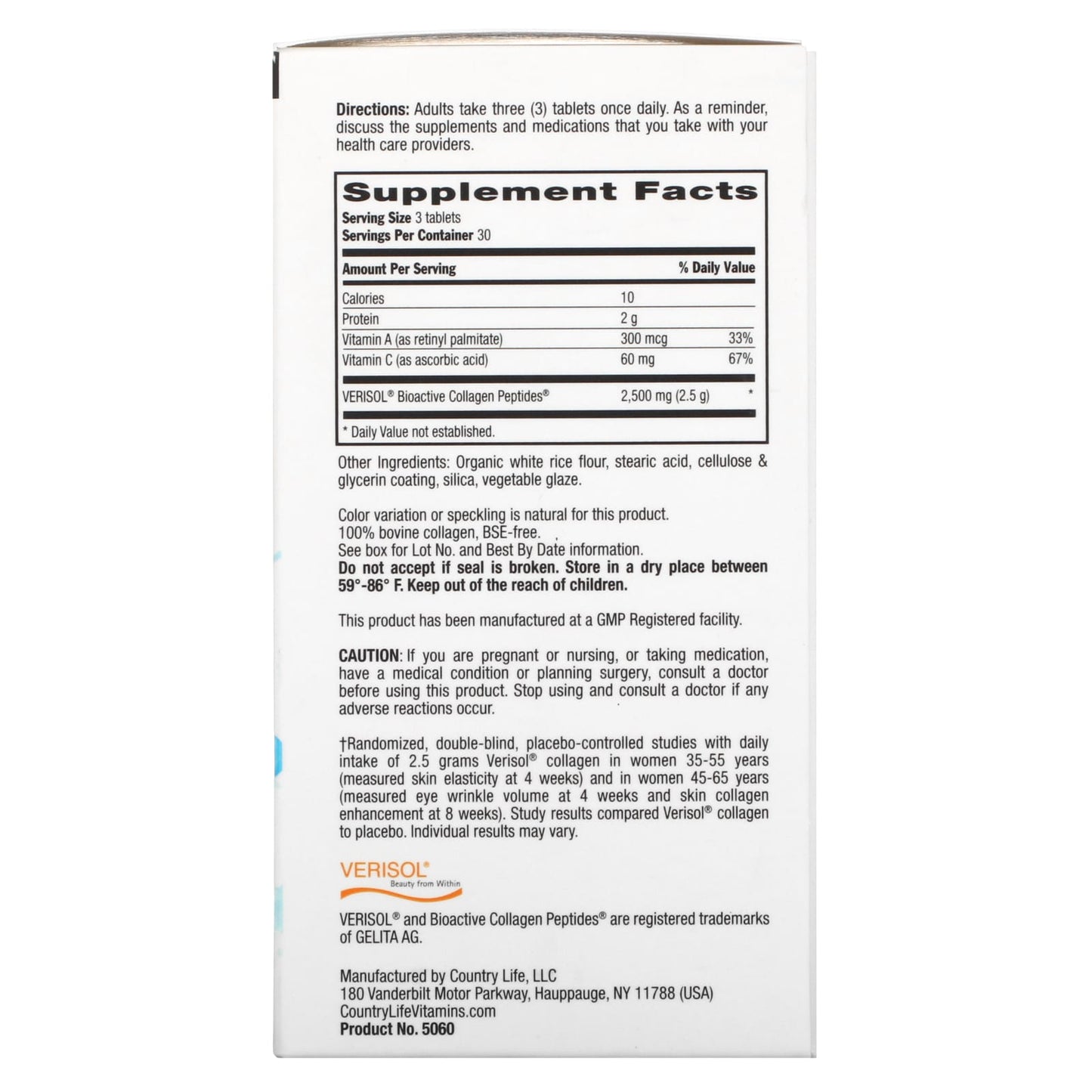 Country Life, Maxi Skin, 90 Tablets UPC 015794050605 | Hilife Vitamins