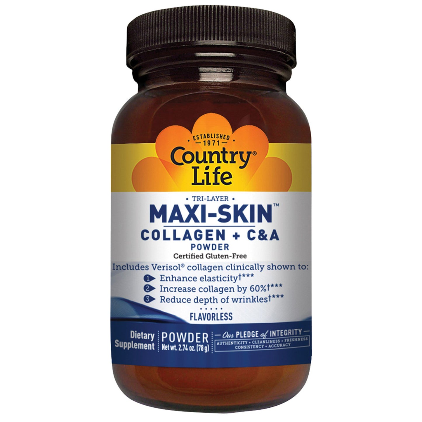 Country Life, Maxi Skin Powder, 2.74 Powder UPC 015794050612 | Hilife Vitamins