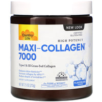 Country Life, Maxi-Collagen 7000, High Potency, Flavorless Powder, 7.5 oz UPC 015794050704 | Hilife Vitamins