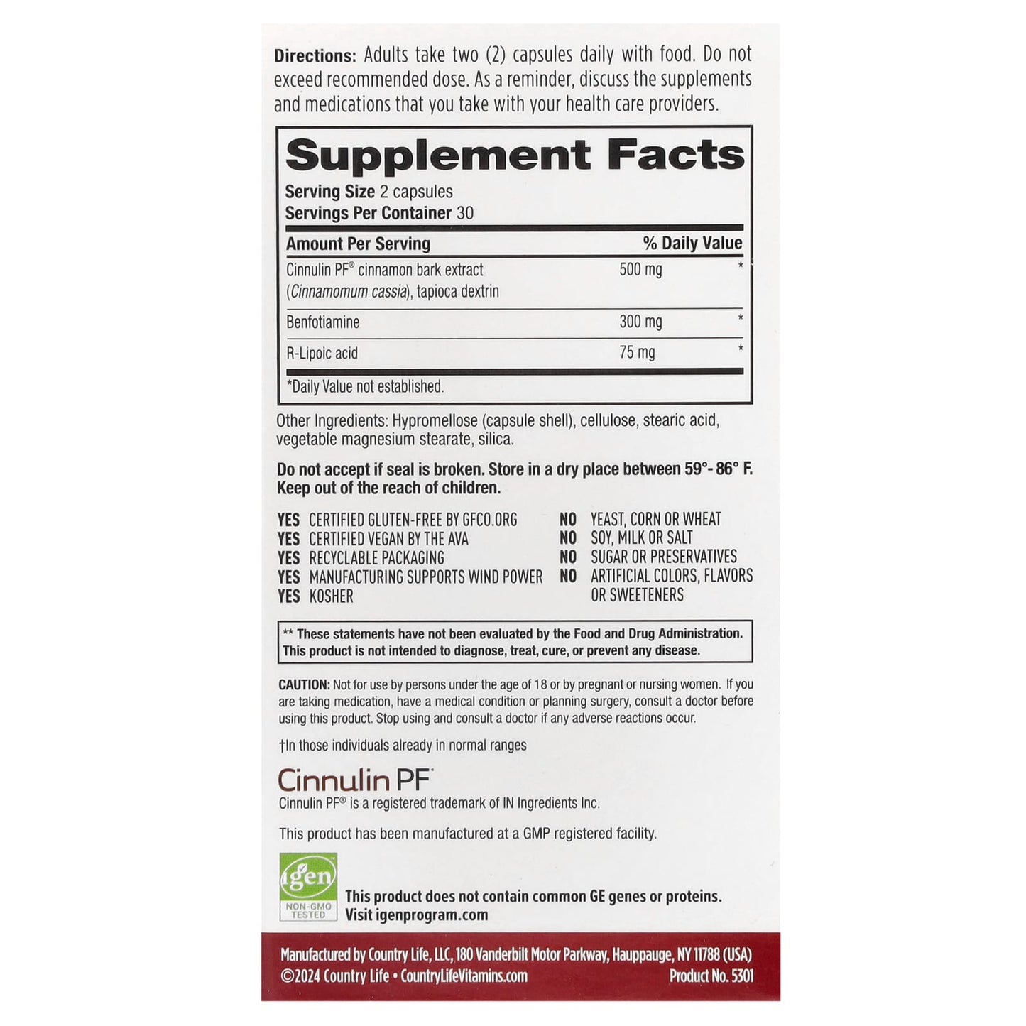 Country Life, Anti-Glycation Support, Ageless Theory, 60 Vegetarian Capsules UPC 015794053019 | Hilife Vitamins