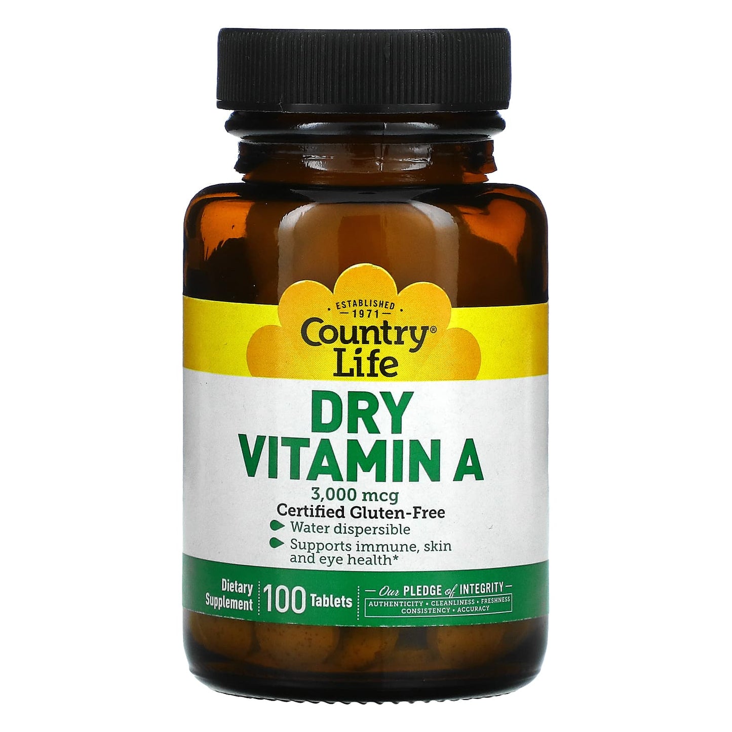 Country Life, VITAMIN A 10, 100 Tablets UPC 015794055310 | Hilife Vitamins