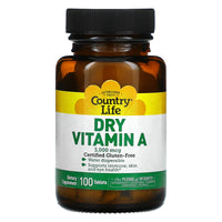 Country Life, VITAMIN A 10, 100 Tablets UPC 015794055310 | Hilife Vitamins