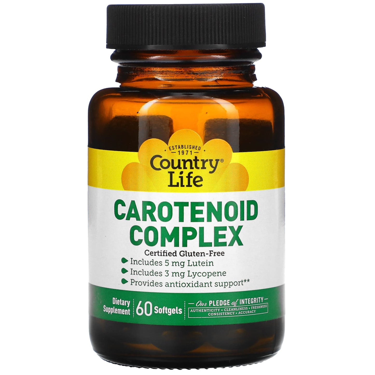 Country Life, Carotenoid Complex, 60 Softgels UPC 015794056010 | Hilife Vitamins