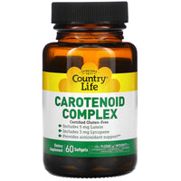 Country Life, Carotenoid Complex, 60 Softgels UPC 015794056010 | Hilife Vitamins