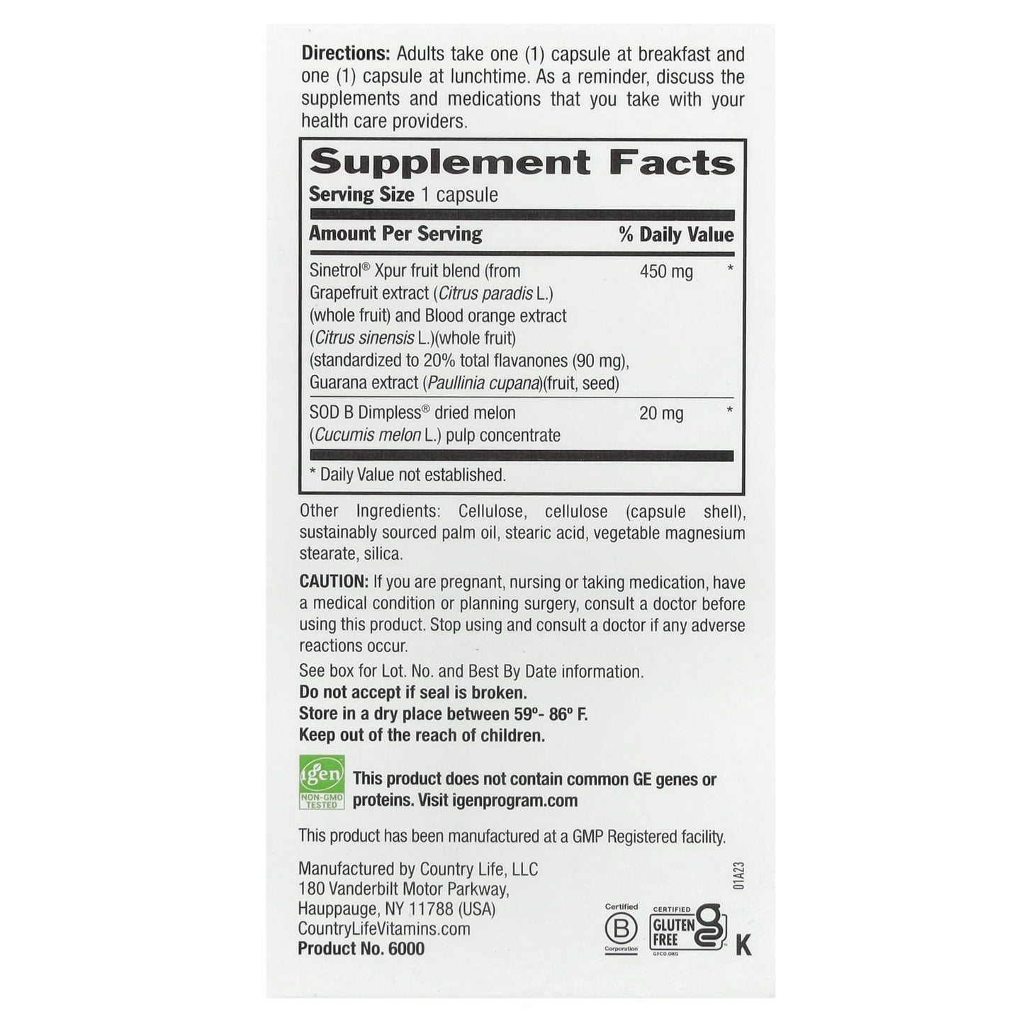 Country Life, Metabolism Reboot, 60 Vegan Capsules UPC 015794060000 | Hilife Vitamins