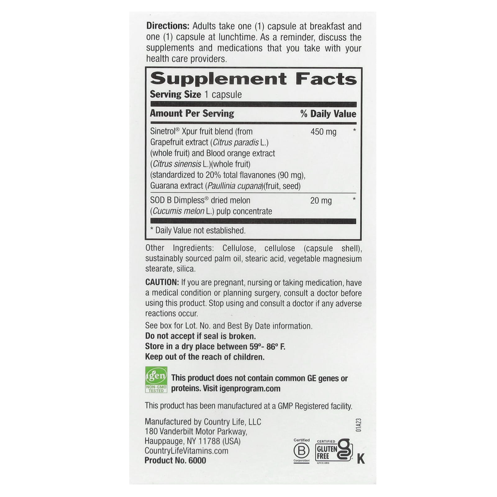 Country Life, Metabolism Reboot, 60 Vegan Capsules UPC 015794060000 | Hilife Vitamins