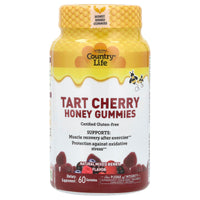 Country Life, Tart Cherry Honey Gummies, Natural Mixed Berry, 60 Gummies UPC 015794060062 | Hilife Vitamins