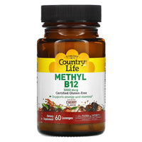 Country Life, Methyl B-12 1000 Mcg, 60 Lozenges UPC 015794063001 | Hilife Vitamins