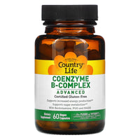 Country Life, Coenzyme B-Complex, Advanced, 60 Vegan Capsules UPC 015794064022 | Hilife Vitamins